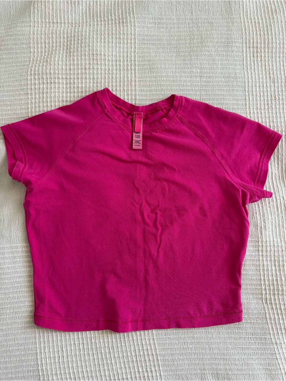 SKIMS Hot Pink Fits Everybody T-Shirt Size S